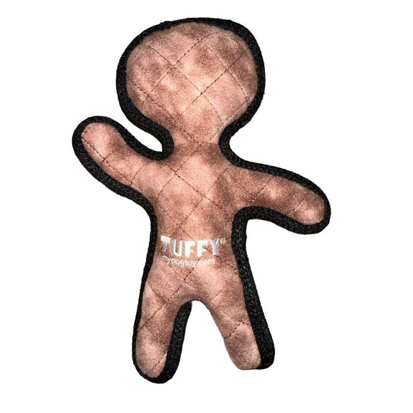 New Rare HTF Tuffy Gear Gingerbread Man Christmas Squeakers 11" Dog Toy Play - Picture 4 of 6